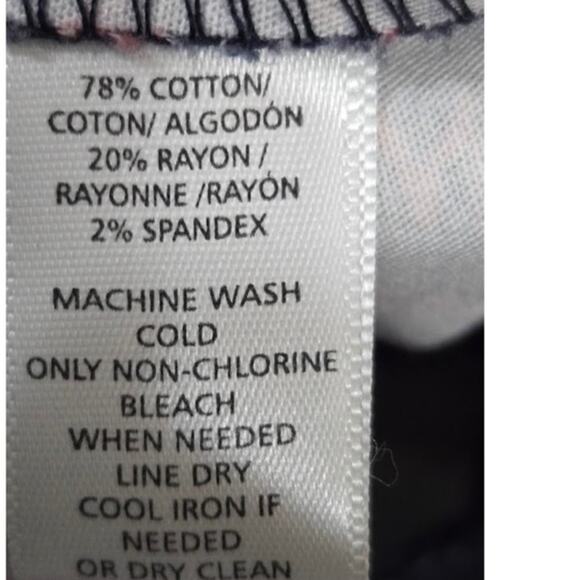 LOFT Julie Navy & Red Floral Ankle Pants Size 4 - Picture 6 of 8